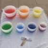 Gradient Chakra Crystal Singing Bowl Set